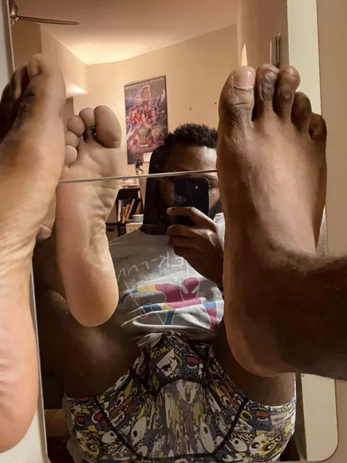 Take off my underwear while smelling my feet by JudasFt