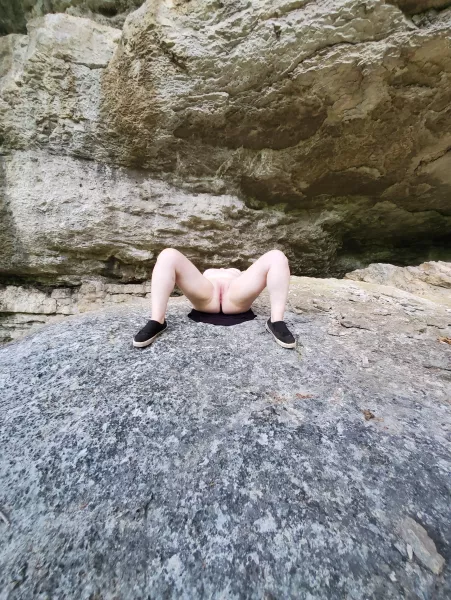 Taking a much needed break off the trail 🥵 What would you do if you found this while you're hiking? by Mountain-Feeling-147