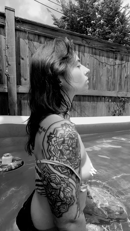 Taking it off in my pool by natxsweet