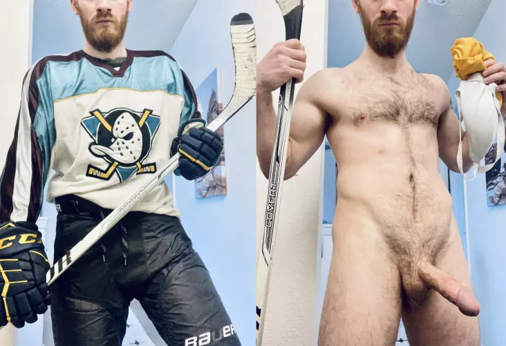 Taking off all the hockey pads for my puck buddies by dtwest91