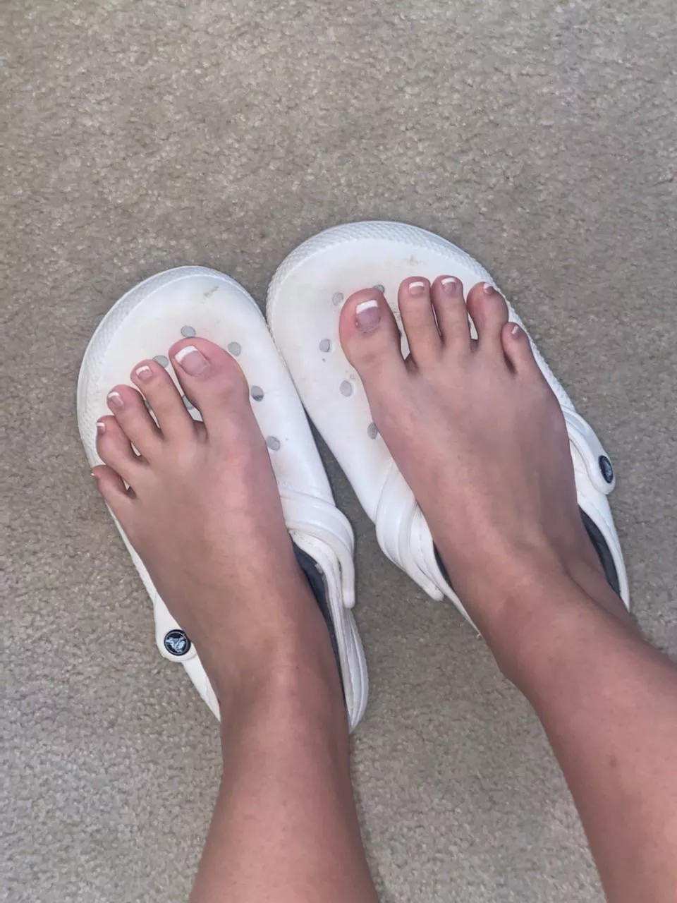 Taking these crocs off after a long day of work is the best feeling! They’re so sweaty 🥵 posted by GoddessK99