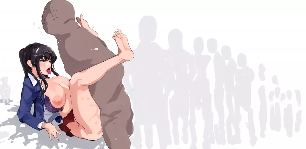 Taking turns to have fun with Komi-san by Pillowfighterlevel99