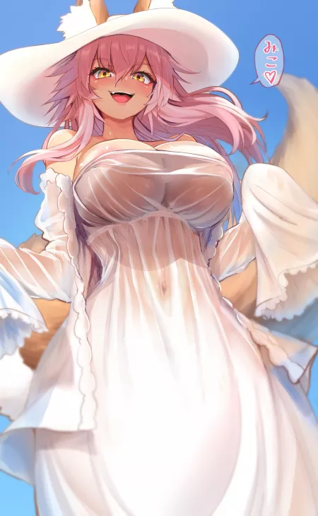 Tamamo In A Summer Dress by theonetruekaiser