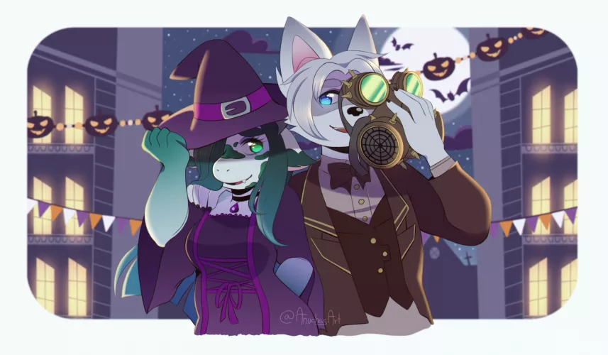 Tames & Kore Halloween comission | Comissions are open by AnuchasArt