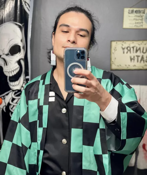 Tanjiro costume for Halloween this year! by biracial_lizard