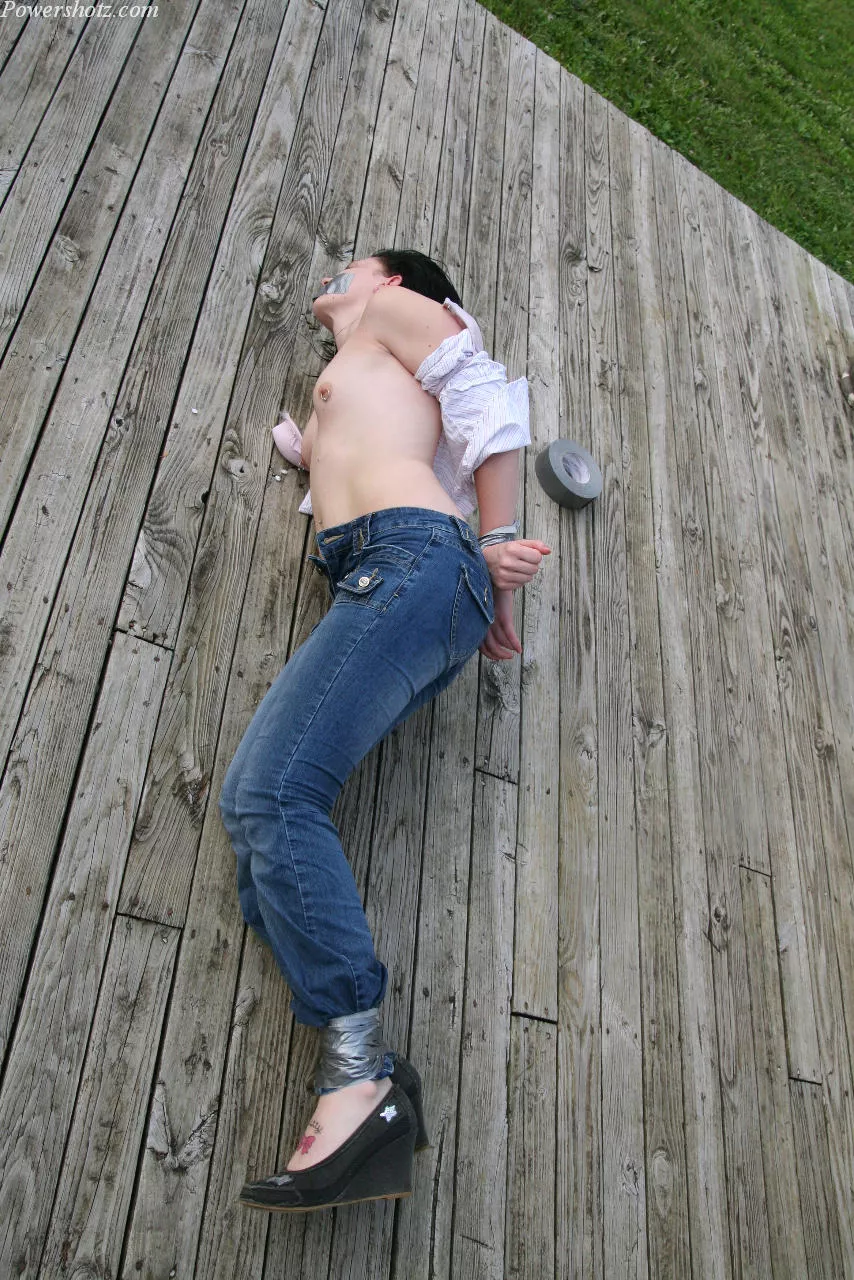 Taped on the patio posted by pBondage