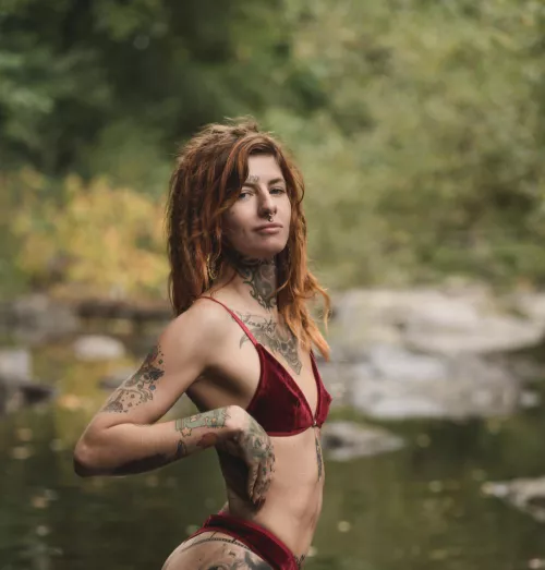 Tattoed and pierced, redhead girl by 420milf92