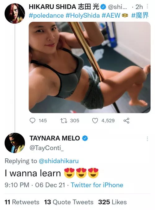 Tay Conti would break the sub if she did pole dancing by Demonwiser