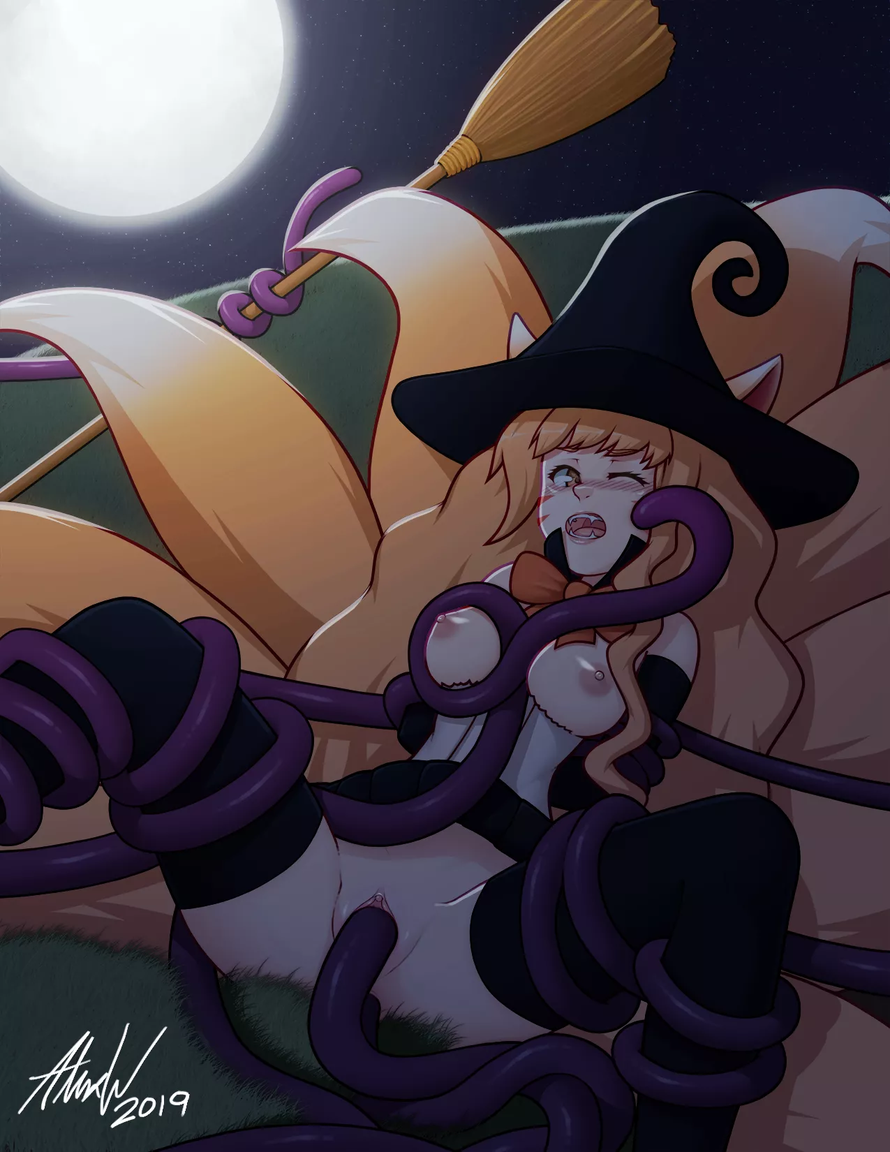 Tentacles at night by AlexW95 (female) posted by Vxwolf1