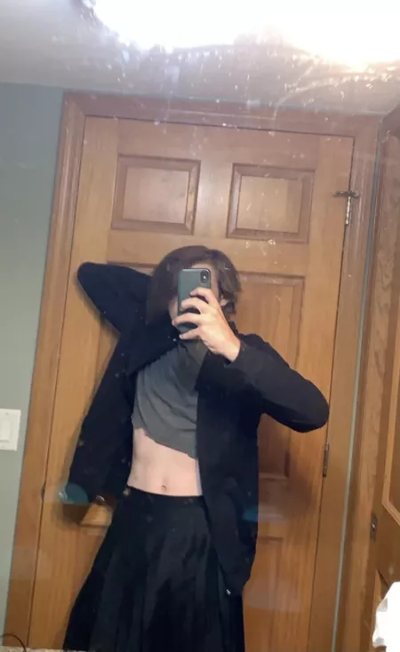 Terrible fit, but here’s a crop top I made a while ago by FuckIt_HornyFemboy