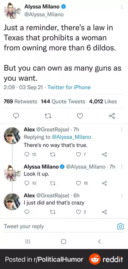 Texans have a dildo limit? Why by Seundrios