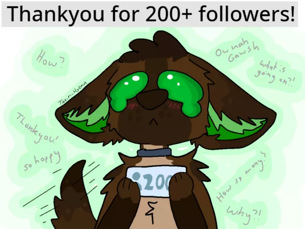 Thankyou!! (art by me) by Toxin-Hyena