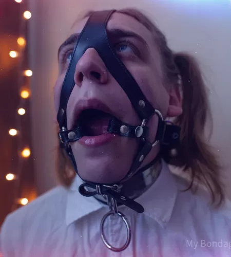 That muzzle gag makes me feel like an animal by ofhumanb0ndage