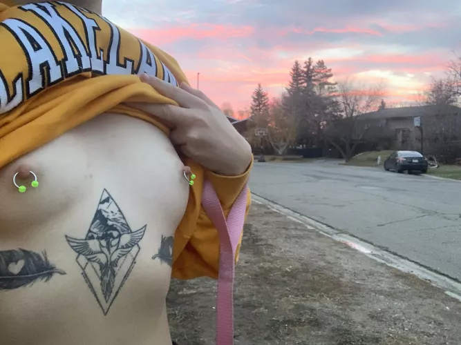 that sunrise was too good to pass up a photo op! sorry neighbors🙈 by DoItForTheMutts