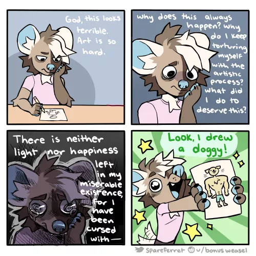 the artistic process (art by me) by bonusweasel