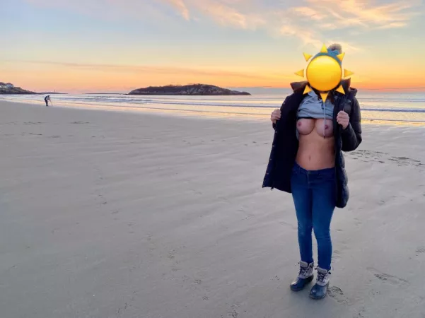 The beach is still great for sunrises, even if it is cold out! by WickBeth