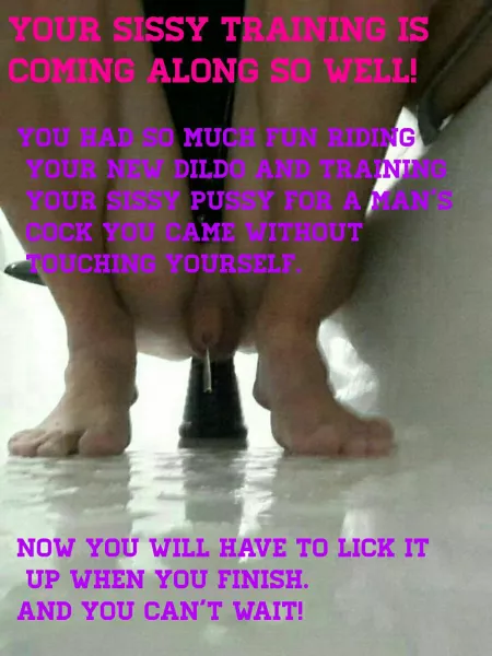 The bigger the toy in your sissy-pussy, the more you'll leak! by ApadravyaBrit