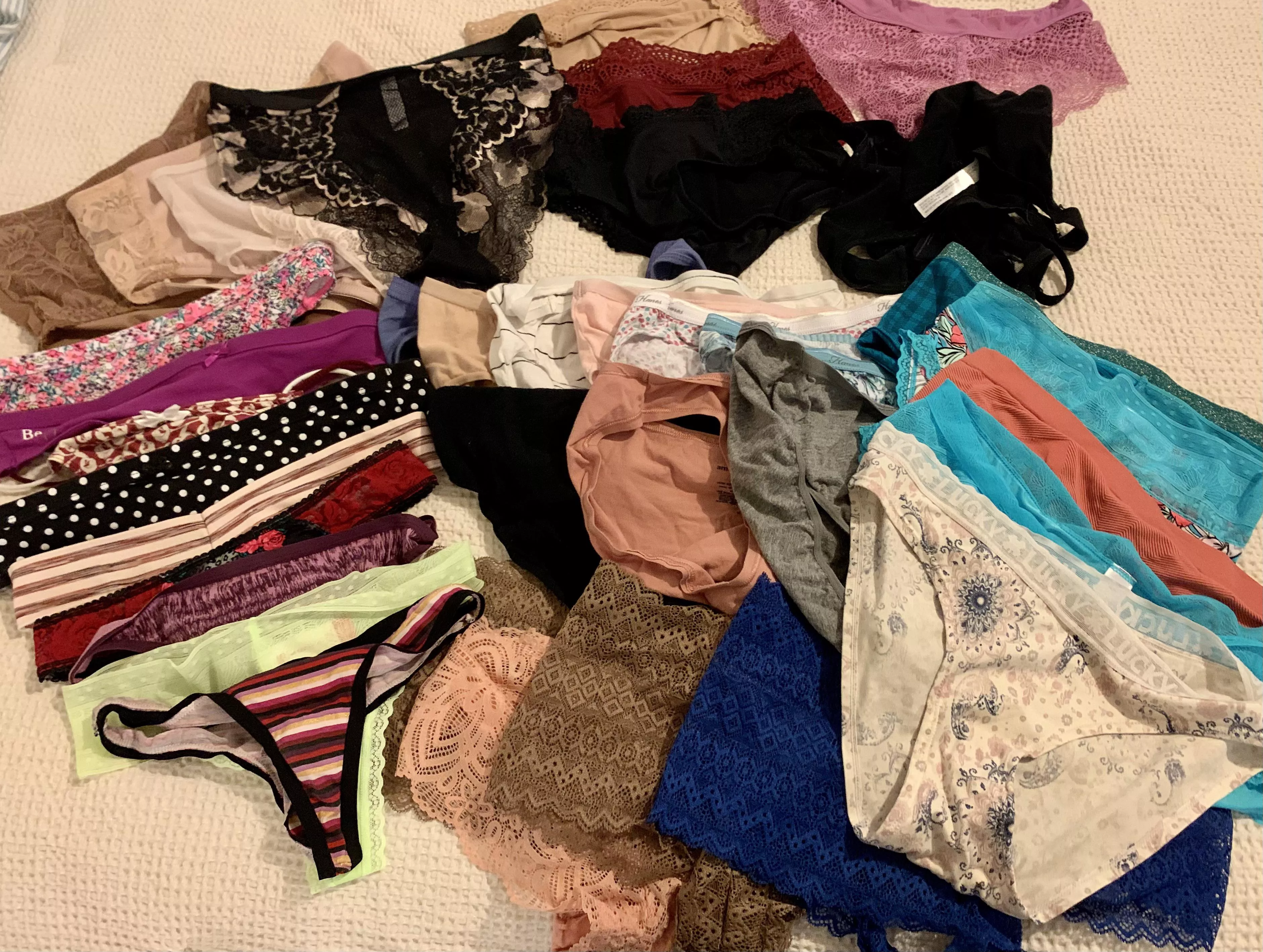 The current coveted drawer all laid out. I think I have an obsession 😘 DM me if you want to stroke to me [Selling] [USA] posted by Cat_Beans