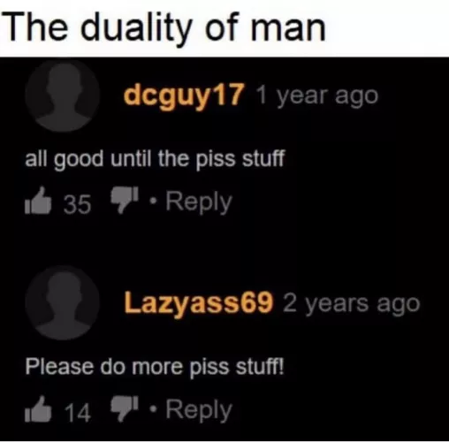 The duality of man and the internet by Fuckboi_Morty