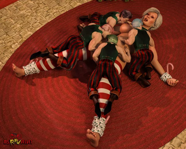 The elves have special Christmas plans for Mrs. Claus by msrawvelvet