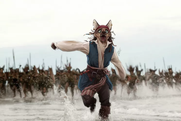 The epic scene (art by me @/heretic.fox on Instagram) by 1ratamo1