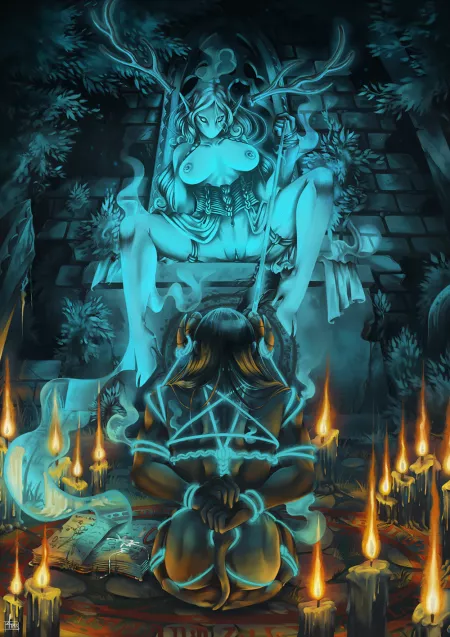 The Evocation, D&D/fantasy illustration by u/atomicspaghet by Diffeomorphism