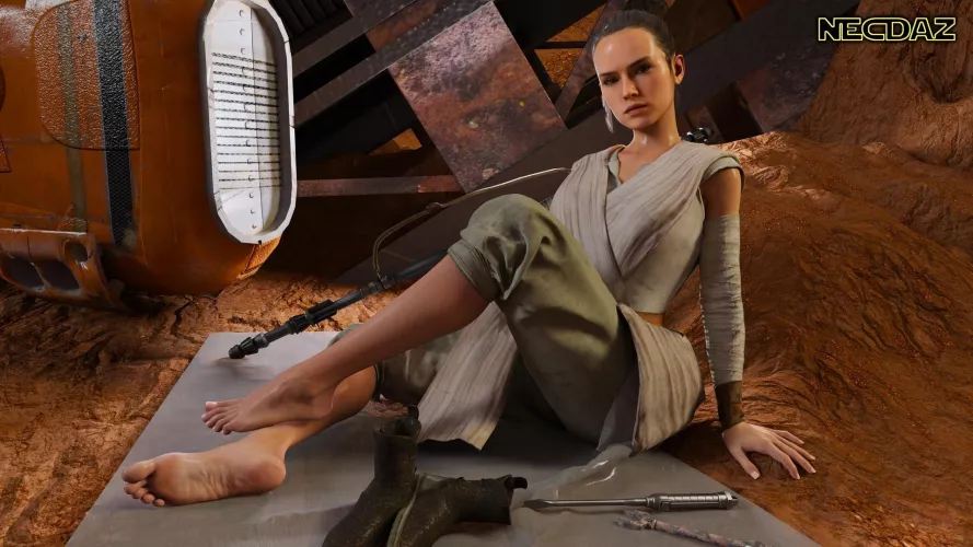The force is strong with Rey’s feet [Star Wars] (Necdaz91) by Dirtydan794