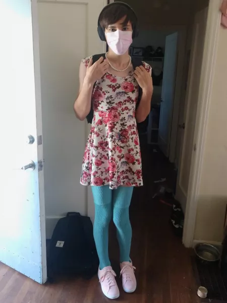 The gf snapped this pic of me before class today 🥰 Happy Femboy Friday! by Dear-Ad-7074