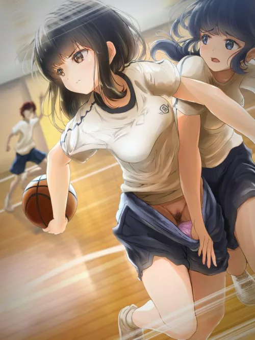 The girl at the right seems more embarassed than the naked one by LucMerenda80