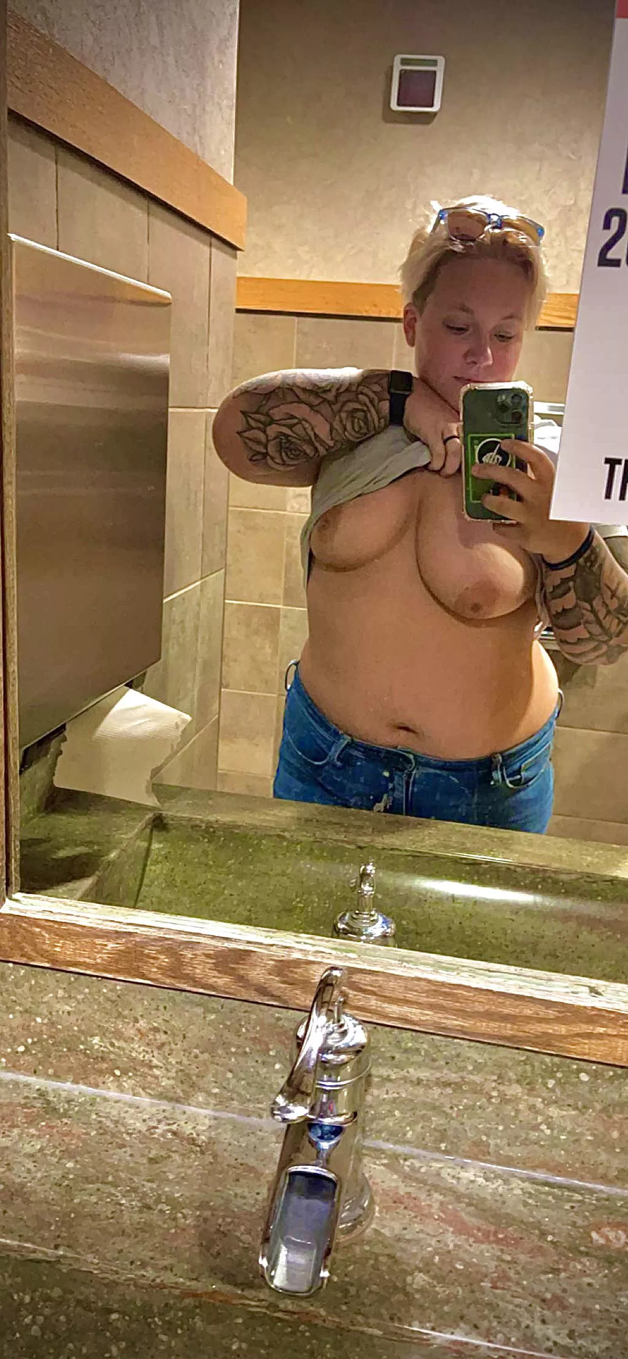 The girlfriend while at the sporting goods store in the bathroom posted by OHFireDom