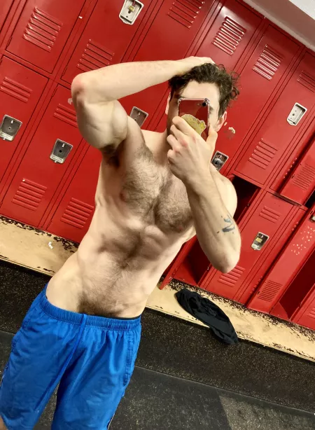 The gym changing rooms... the one place in the building without a security cam by J-Harker