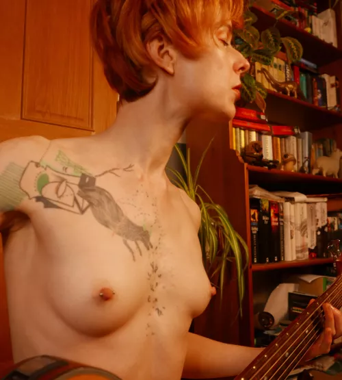 The pierced nipple is extra sensitive, so you have to be gentle by JuniperLunaRocks