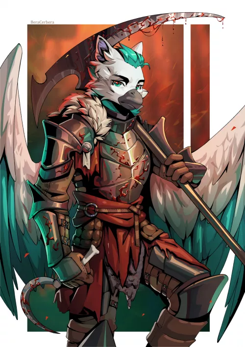 The scythe of the blood sacrifice (art by me) by CerberaManghas