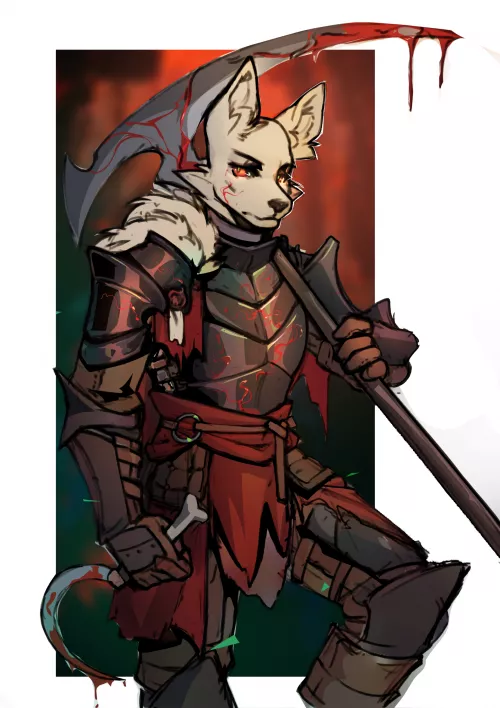 The scythe of the blood sacrifice (sketch) (art by me) by CerberaManghas