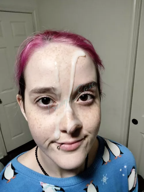 The service submissive look in my eyes after you paint my face with your cum 🥵😈🥴 by Kings_Rose