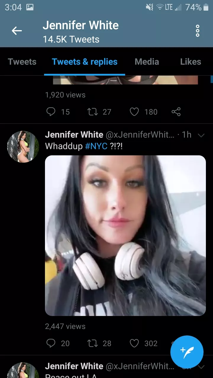 The sexy jennifer white in the big apple!!!! posted by notcumyet
