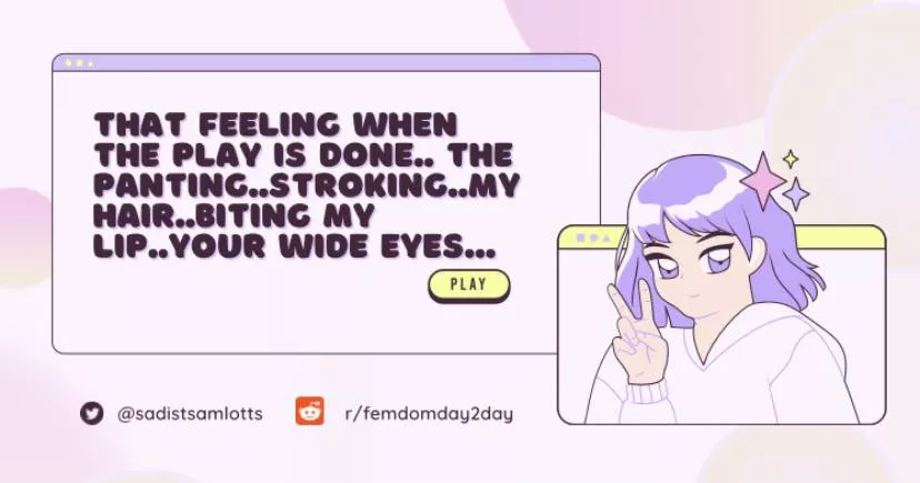 The small moments after… 🥵 posted by goddesssamlotts