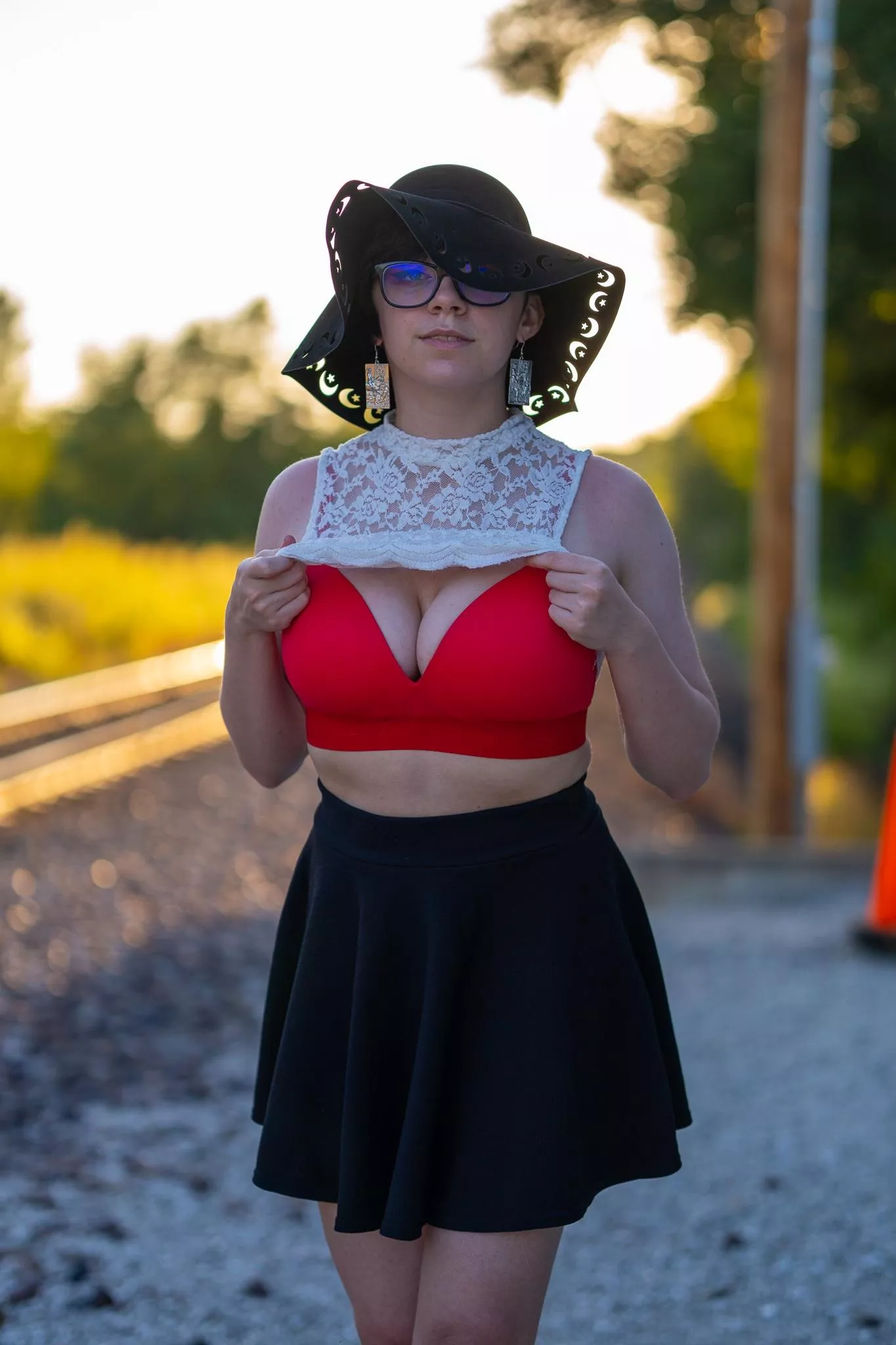 The train tracks are a good place to show of my VS bras right? posted by FaintOfArtFOA