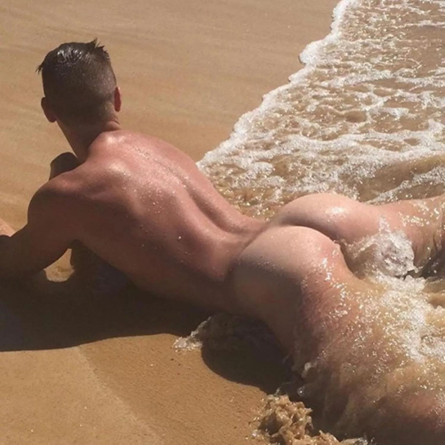 The waves on the shore feels so good in that position and I honestly don't care if it could be a sexual thing. There, I admit it. Textile beachgoers are doing it too, anyway. posted by bobettebobqc