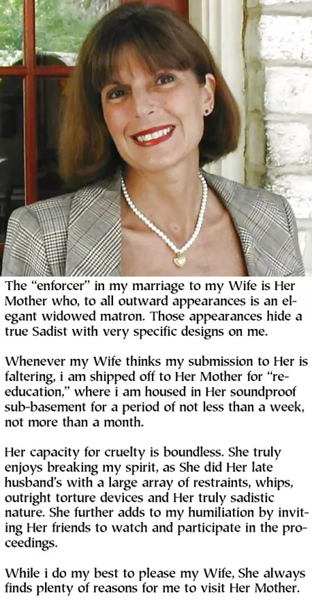 The wife is impossible to please, leading to Her Mother's pleasure. by cbtok