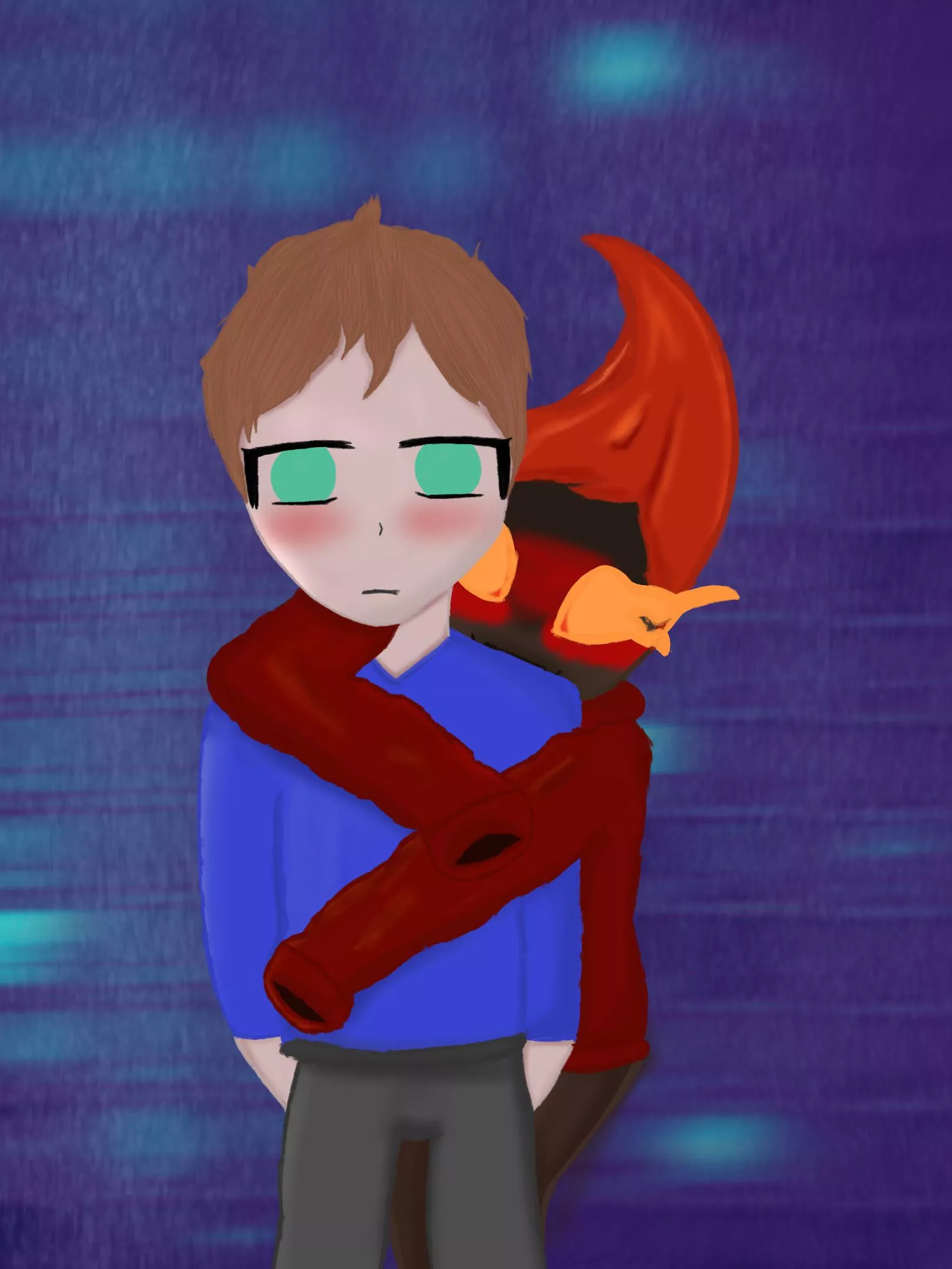 There are a lot of lewds.. so here, take a wholesome (badly drawn) Shesau posted by ar-tee-st