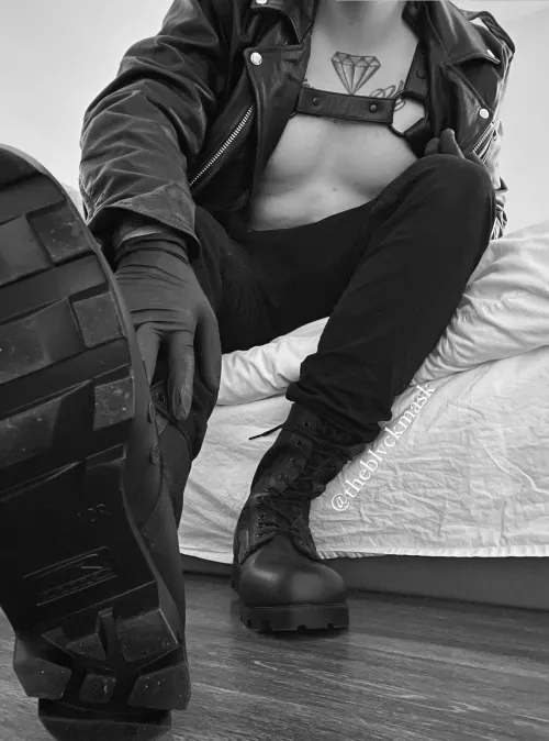 There are tattoos under all this leather by theblvckmask_