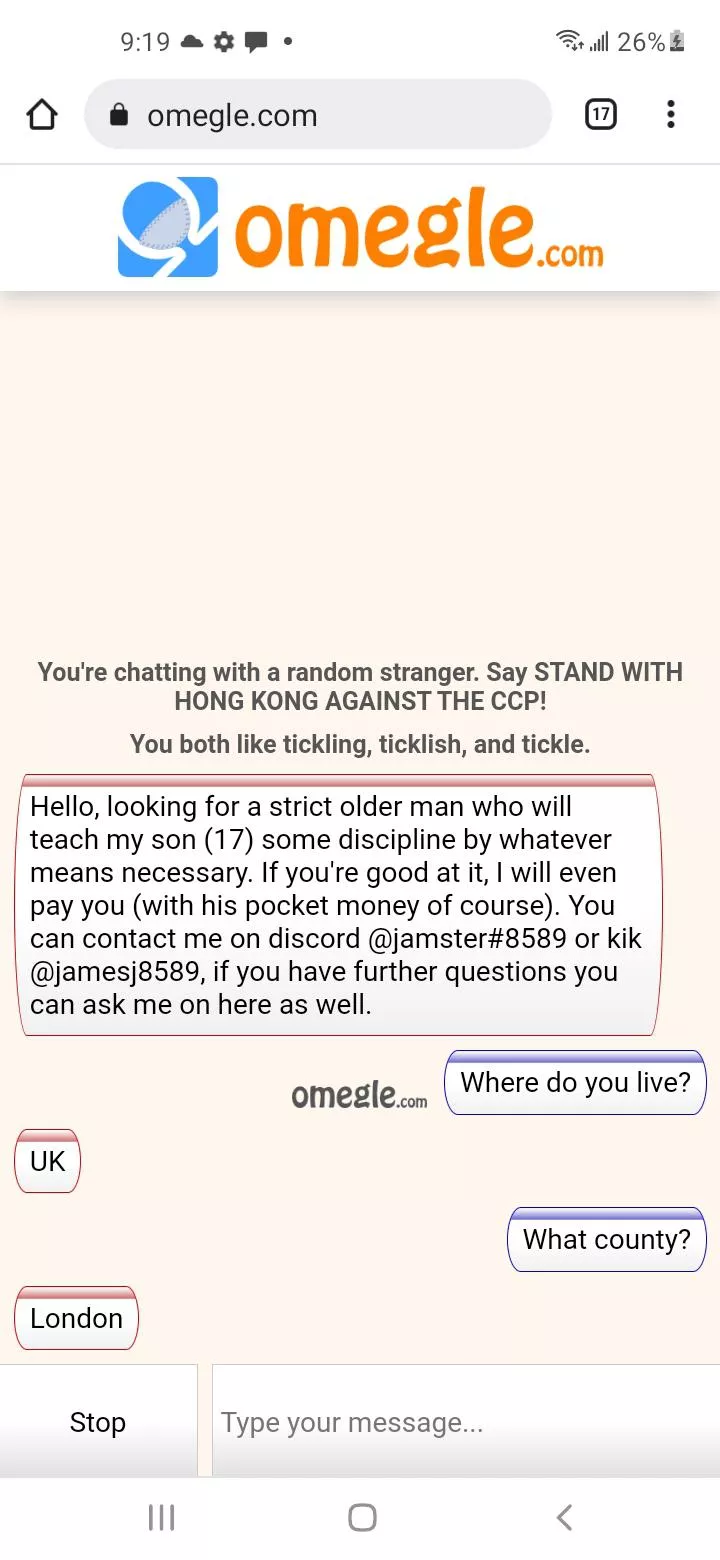 There do be some creeps out there. If this is for real, my faith in humanity is dwindling. I'm thinking I should drop s tip to the London Police. What do you guys think? posted by Spiderman_Shrek