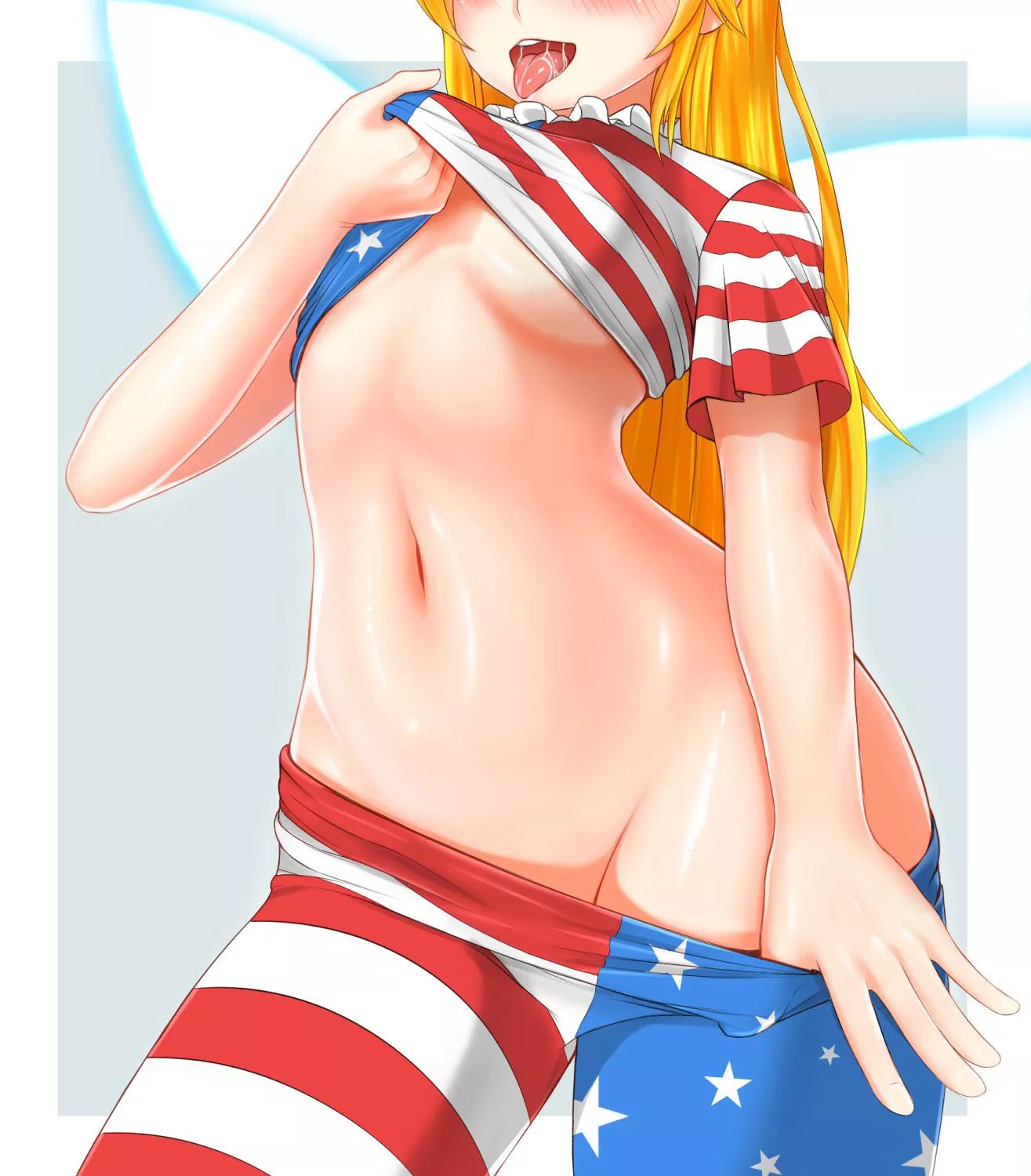 There seems to be quite a few nsfw art of Clownpiece posing like this, huh? Must be because of her clothing (art by Maoda) posted by KrustyDanmakuFellow