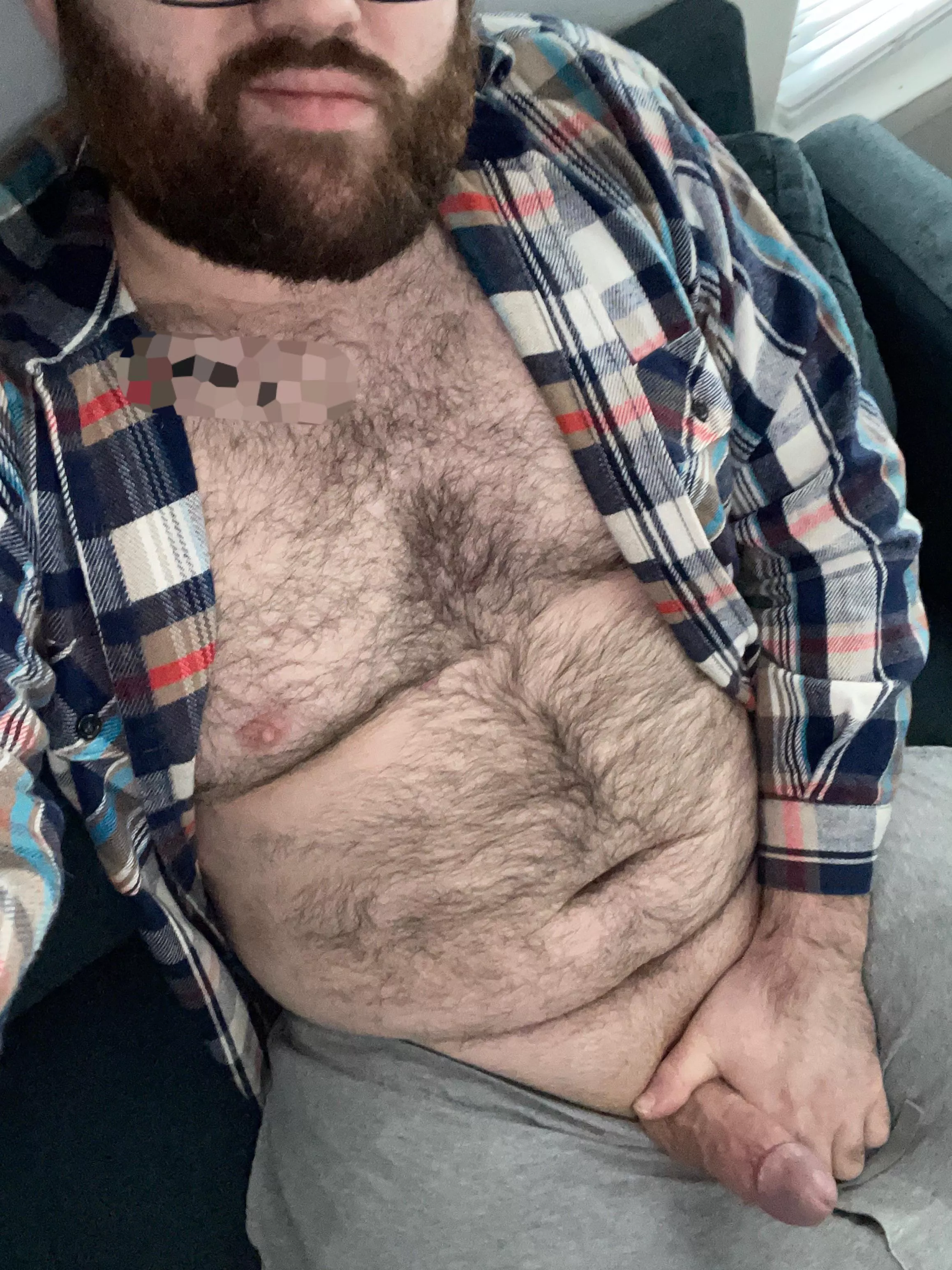 There’s plenty of room on the couch for us both, but I have a feeling I know which seat you’ll pick 😈 posted by StudMutt