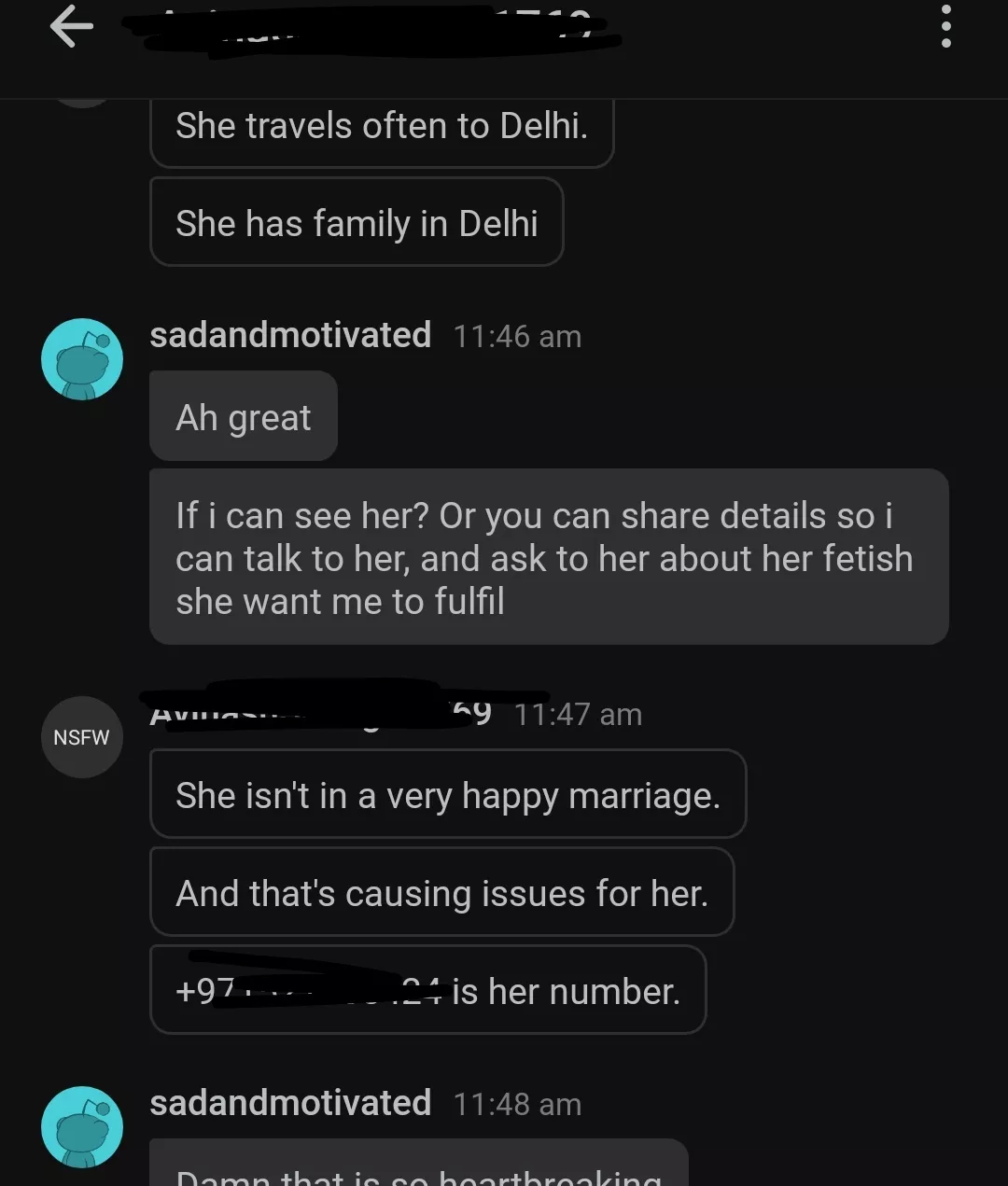 There's so many requests i get daily for my thic cock but this one made me respect to this guy, he was asking for my cock for her friend but he don't want to involve when i'll fuck her, really sweet ❤️ posted by sadandmotivated