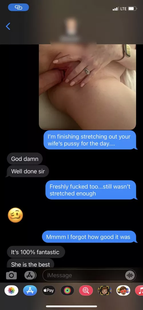 These are my favorite text messages to send…..his wifey had to stop by on her way home to get properly worked. by Travelr750