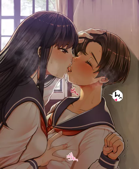 These girls don't even care if they got caught (Nanakichi_eight) [Original] by 0mango