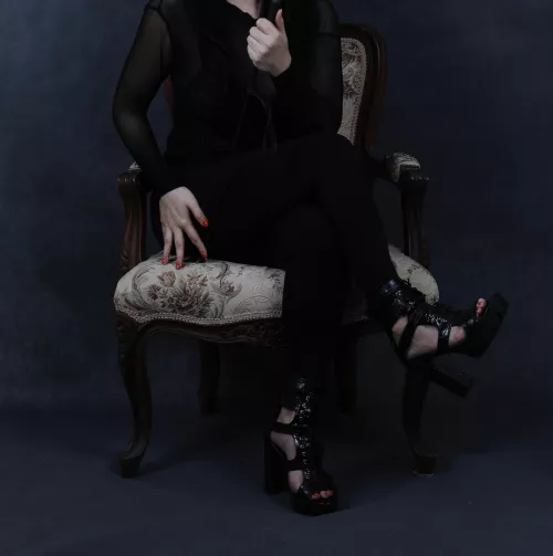 These heels are heavy. Wanna feel them? by Sea-Lead-3093