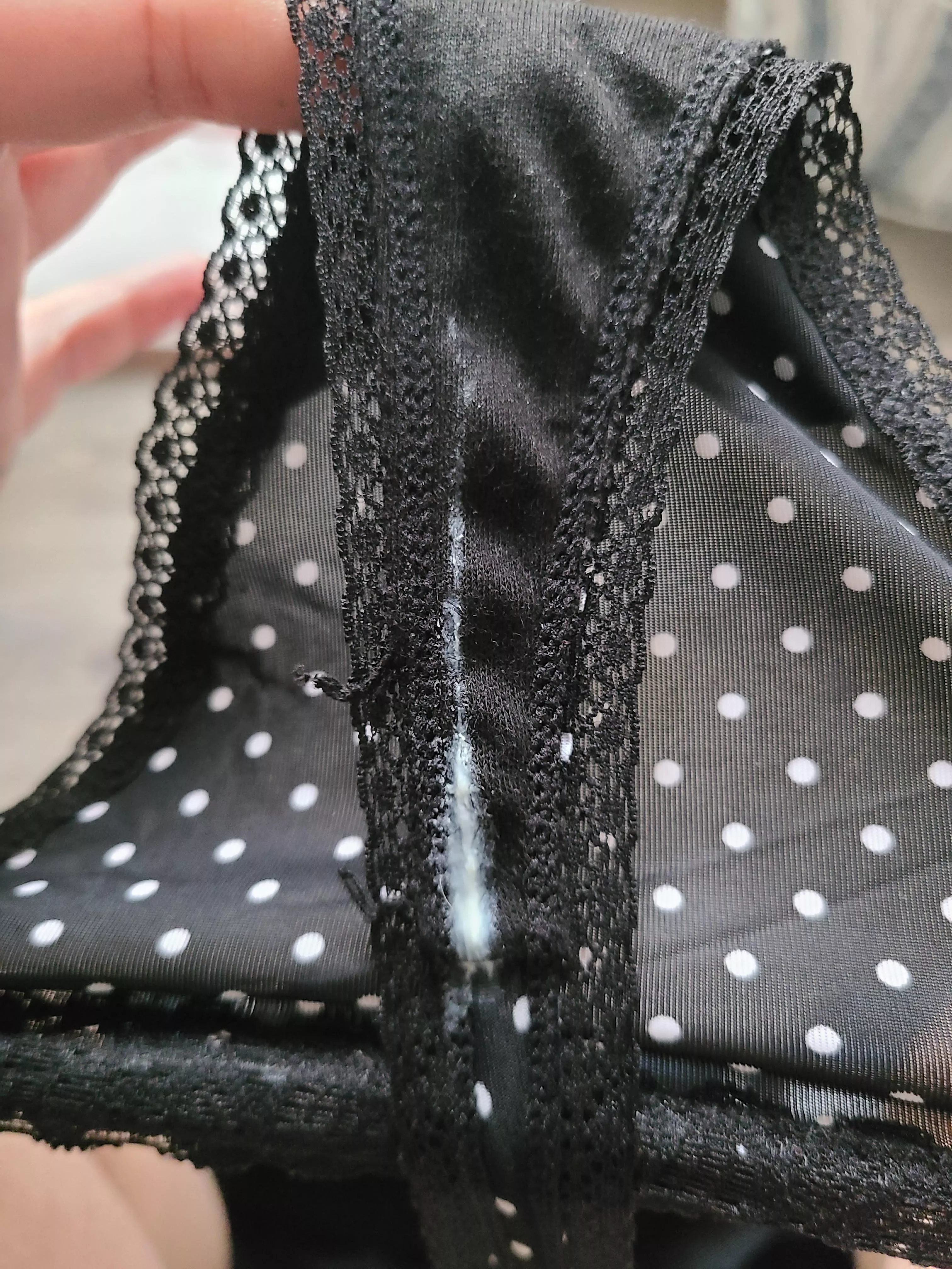 These panties have been soaking in my cum all day. Who wants them!(these ones are sold but enjoy the view!) Dm us for more info on pricing products services and custom content! Surprise with each purchase 🥰 [selling] [lesbian] posted by Dear_Blackberry_8594